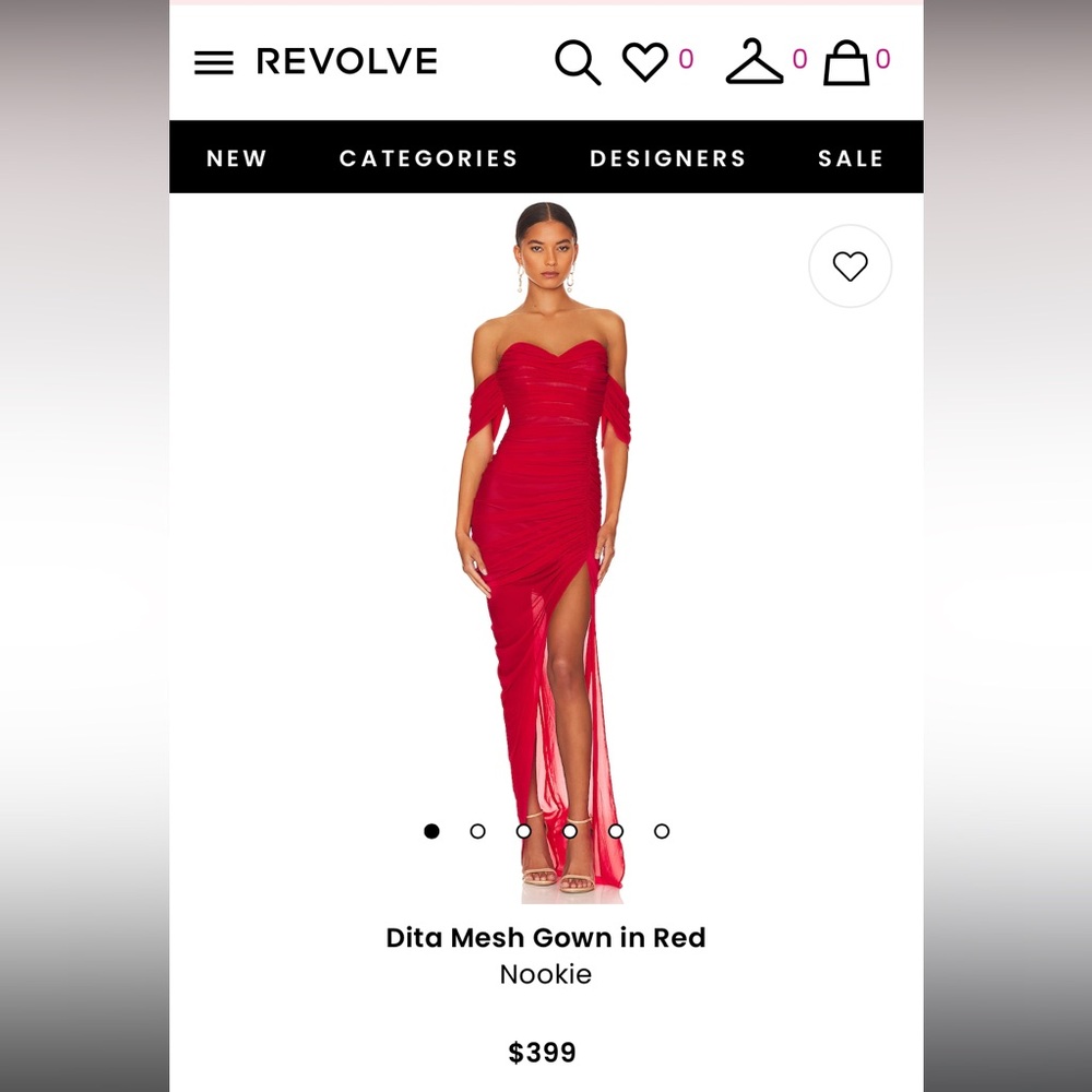 Revolve Red Dita Mesh Gown